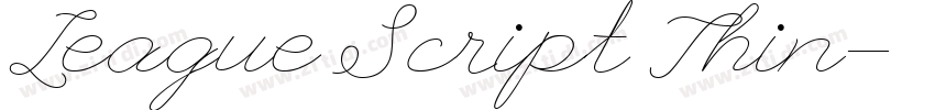 League Script Thin字体转换